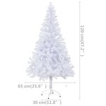vidaXL Arbre de Noël artificiel pré-éclairé/boules 120 cm 230 branches