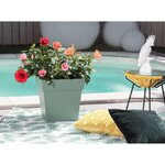 Pot de fleur carré - 32 x 32 x 32 cm - 22 L - Vert laurier