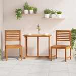 vidaXL Chaises de jardin sans accoudoirs - Set de 2 en bois d'acacia massif