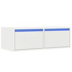 vidaXL Meuble TV avec lumières LED blanc 75x35 5x25 cm