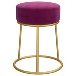vidaXL Tabouret rond Violet Velours