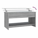 vidaXL Table basse sonoma gris 102x50x52 5 cm bois d'ingénierie