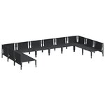 vidaXL Ensemble de canapé de jardin 10 Pièces Anthracite Acier