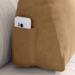 vidaXL Coussin de Dos Marron 60 x 20 x 50 cm Tissu en velours côtelé