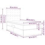 vidaXL Lit avec rangement et matelas Bleu 90 x 200 cm Polyester