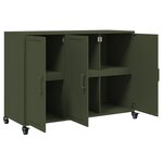 vidaXL Buffet vert olive 100 5x39x72 cm acier