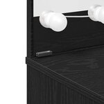 vidaXL Table de Toilette avec tiroir Chêne noir 74.5 x 40 x 141 cm