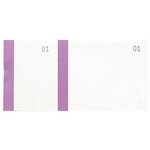 Bloc Vendeur À Bande Couleur 100 Feuillets Double Numérotage - Format 6  6x13 5 Cm - Violet - X 50 - Exacompta
