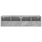 vidaXL Meubles TV muraux 2 Pièces gris béton 60x30x30cm bois d'ingénierie