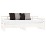 vidaXL Lit coulissant Blanc Bois de pin solide 2x(90x190) cm