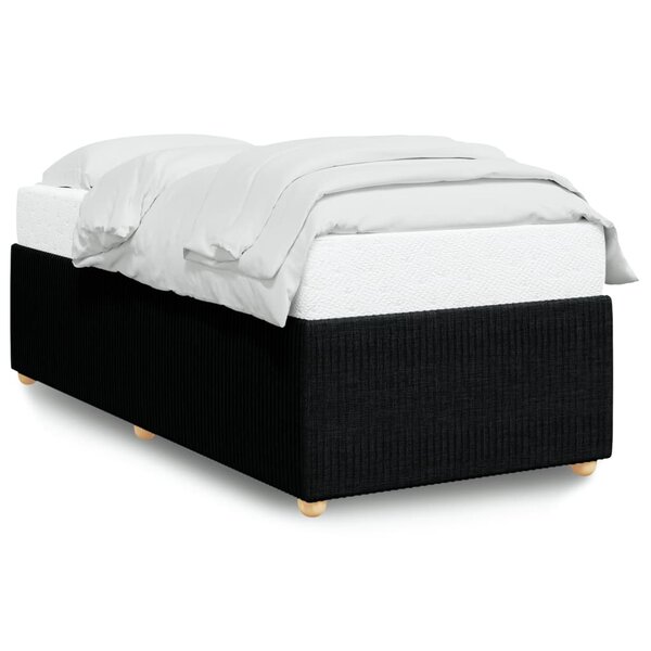 vidaXL Cadre de lit Noir 100x200 cm Tissu