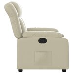 vidaXL Fauteuil inclinable électrique Crème Similicuir