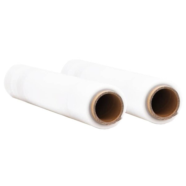 vidaXL Film étirable 2 Pièces transparent 30 μm 50 cm x 300 m