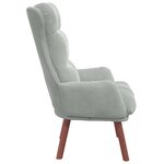 vidaXL fauteuil Gris clair 69 x 74 x 93 cm Velours