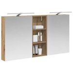 vidaXL Ensemble de Meubles de Salle de Bain 3 Pièces 130 x 14 5 x 70 cm