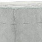 vidaXL Repose-pied Gris clair 60x50x41 cm Velours