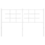 vidaXL Tête de lit métal blanc 135 cm