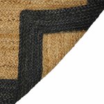 vidaXL Tapis de surface Gris foncé 120 x 120 cm Jute