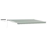 vidaXL Auvent rétractable électrique Vert et blanc 5 x 3 m
