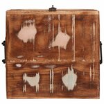 vidaXL Boîte de rangement avec stockage Marron Bois de mangue massif