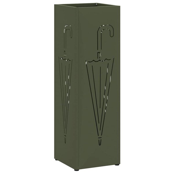 vidaXL Porte-parapluie Olive 15 5 x 15 5 x 49 cm Métal