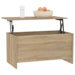 vidaXL Table basse chêne sonoma 102x55 5x52 5 cm bois d'ingénierie