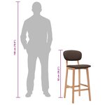 vidaXL Tabourets de bar lot de 2 marron tissu