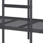 VidaXL Lit superposé sans matelas noir 100x190 cm acier
