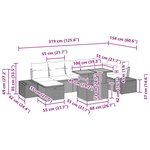 vidaXL Ensemble de canapé de jardin 8 Pièces Noir polyrotin