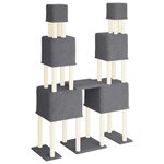 vidaXL Arbre à chat avec griffoirs en sisal Gris foncé 199 cm