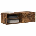 vidaXL Cabinet en Bois Chêne fumé 100 5 x 39 x 30 cm Bois d'ingénierie