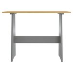 vidaXL Table à manger et banc REINE marron miel gris bois pin solide