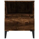 vidaXL Table de chevet Chêne fumé 40x35x50 cm