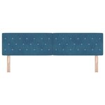 vidaXL Tête de Lit LED Argyle Manuel Bleu foncé 90 cm Velours