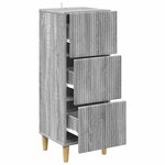 vidaXL Armoire à tiroirs Sonoma gris 33 x 34 5 x 90 cm
