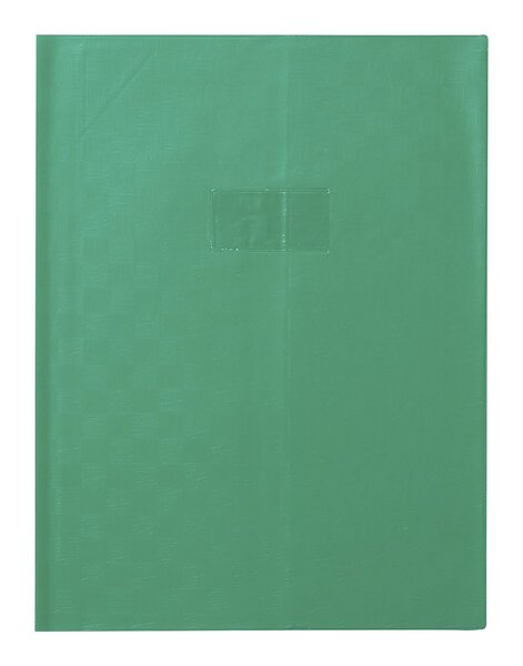 Protège-cahier Madras PVC 22/100e Avec Rabat Marque page 24x32 vert CALLIGRAPHE
