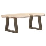 vidaXL Pieds de table basse en forme de V  2 pièces  acier naturel  30 x (30-31 3) cm
