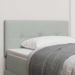 vidaXL Tête de lit Montage mural Gris clair 100 cm Velours