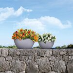 LECHUZA Jardinière CUBETO Color 40 ALL-IN-ONE Gris pierre 13840