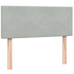 vidaXL Sommier à lattes de lit et matelas et LED gris clair 120x210cm velours