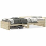 vidaXL Cadre de lit sans matelas chêne sonoma 100x200 cm