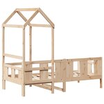 vidaXL Lit de jour avec toit sans matelas 90x200 cm bois massif