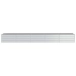 vidaXL Lit surélevé de jardin 400x80x45 cm Acier galvanisé Argenté