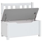 vidaXL Banc de rangement pour enfants Blanc et gris 60x30x55 cm MDF