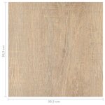 vidaXL Dalles de plancher autoadhésives 20 Pièces PVC 1 86 m² marron