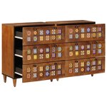 vidaXL Buffet 2 Pièces Noyer 60 x 33 x 75 cm Bois de mangue massif