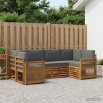 vidaXL Ensemble de canapés d'extérieur 5 pc Naturel et Anthracite