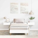 vidaXL Cadre de lit sans matelas blanc 75x190 cm bois d'ingénierie