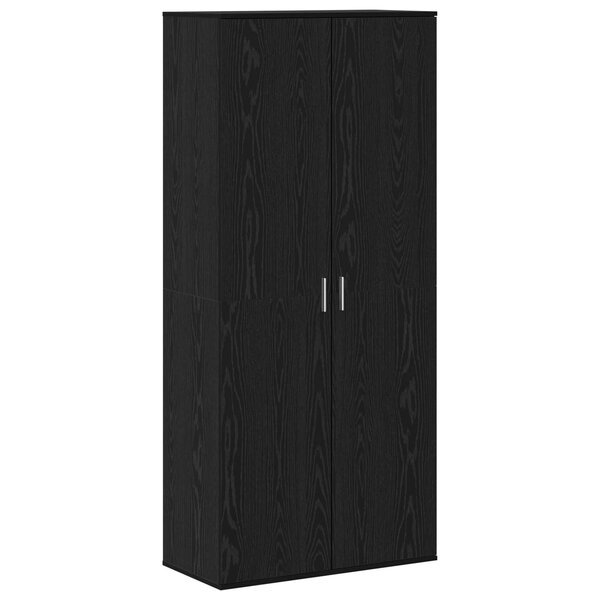 vidaXL Haut de Mobilier Chêne noir 80 x 39 x 178 cm Bois d'ingénierie