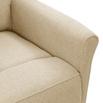 vidaXL Fauteuil inclinable Crème Tissu